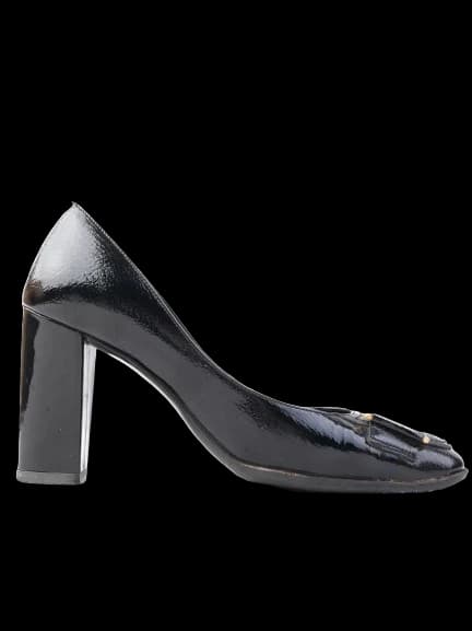Salvatore Ferragamo Black Leather Pumps — photo 1