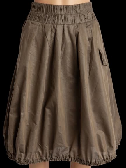MaxCo Green Cotton A-Line Skirt — photo 1