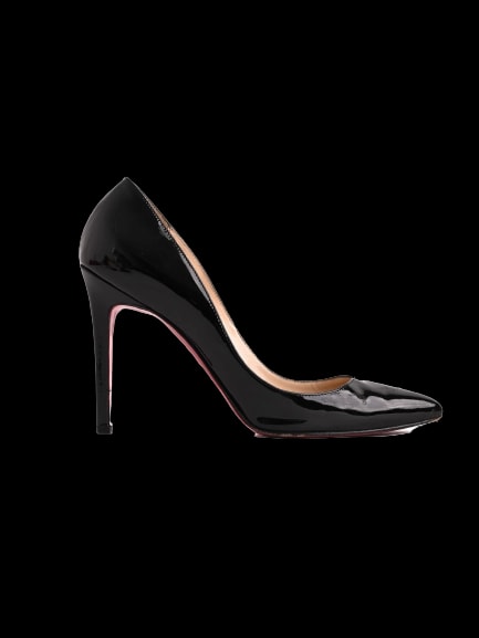 Christian Louboutin Black Leather High Heel Pumps — 1