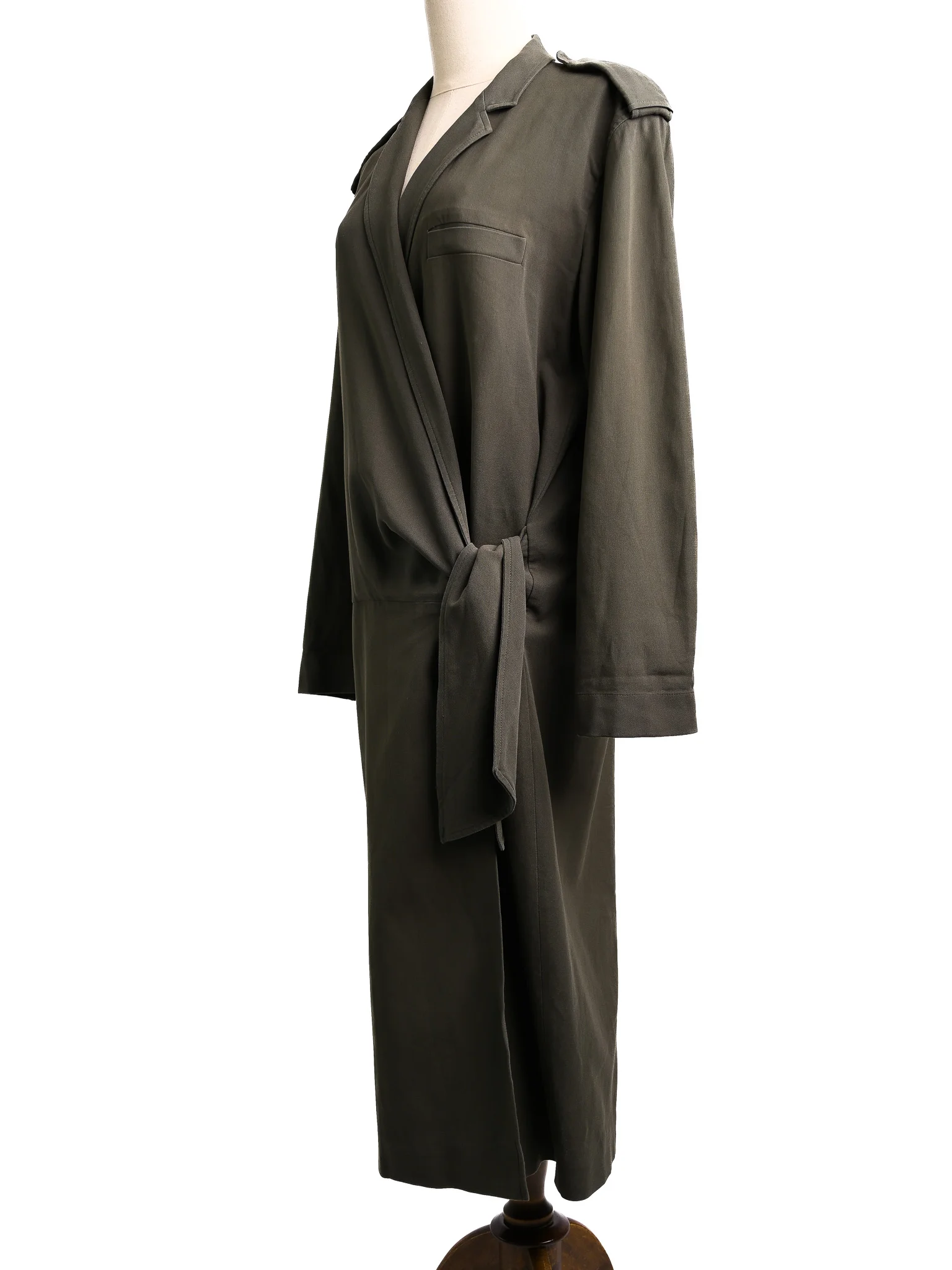 Max Mara Green Cotton Trench Coat — 3