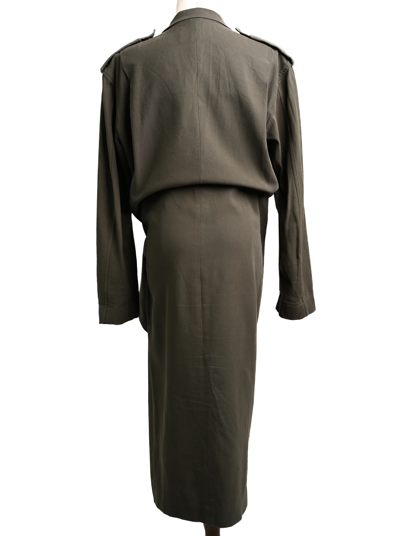 Max Mara Green Cotton Trench Coat — 2