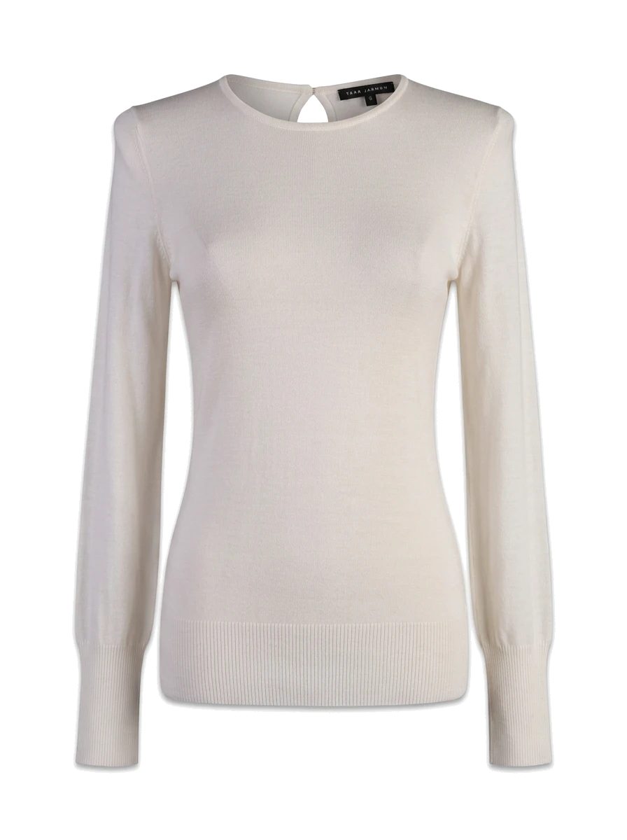 Tara Jarmon White Wool Cardigan — 1