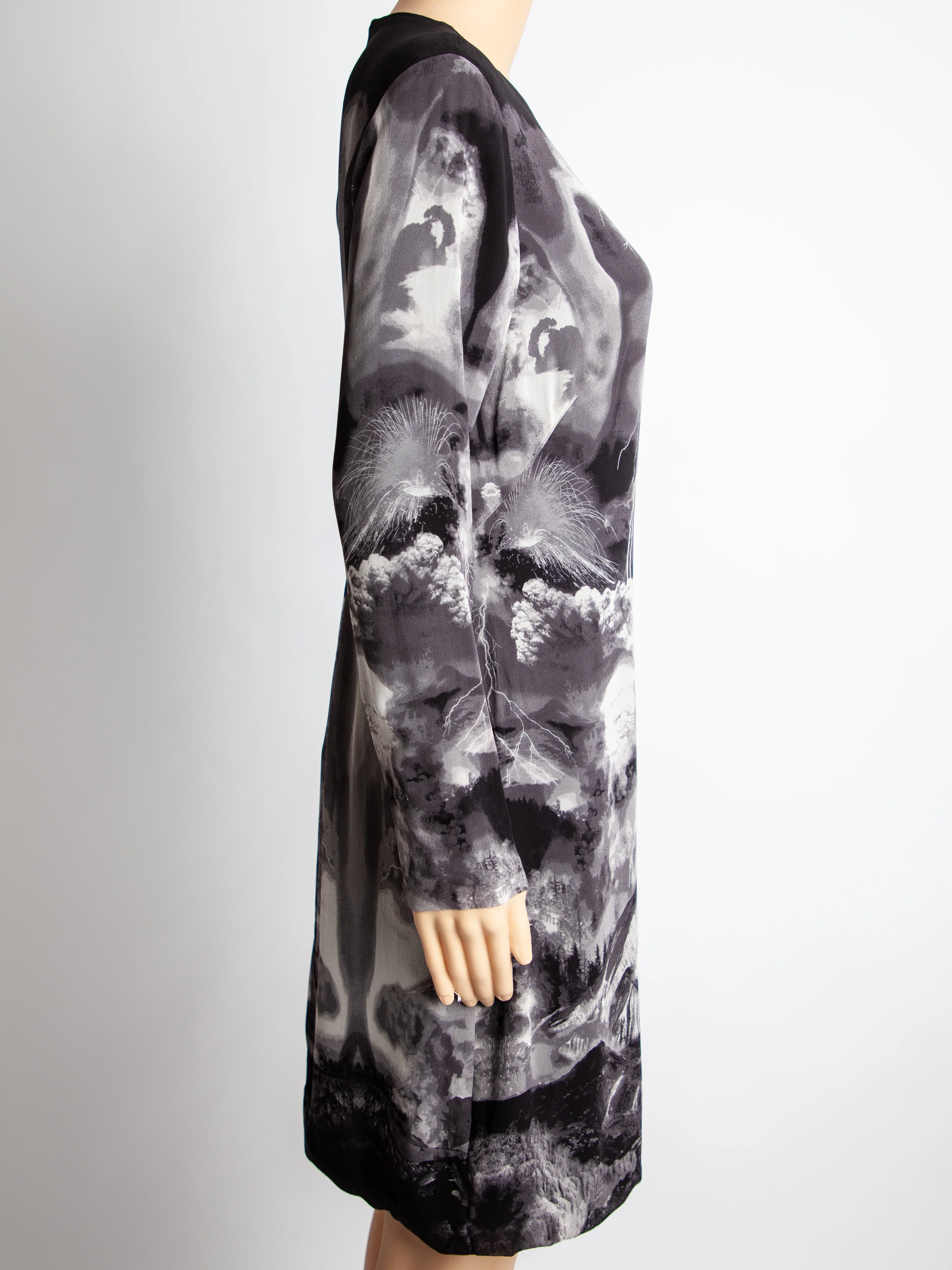 Alexander McQueen Gray Silk Casual Dress — 3