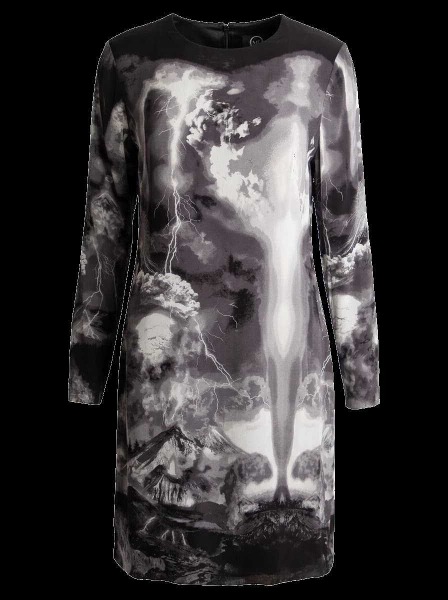 Alexander McQueen Gray Silk Casual Dress — photo 1