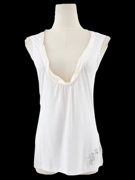 Trussardi White Lyocell Tank Top — photo 1
