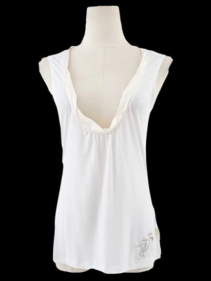 Trussardi White Lyocell Tank Top — 1