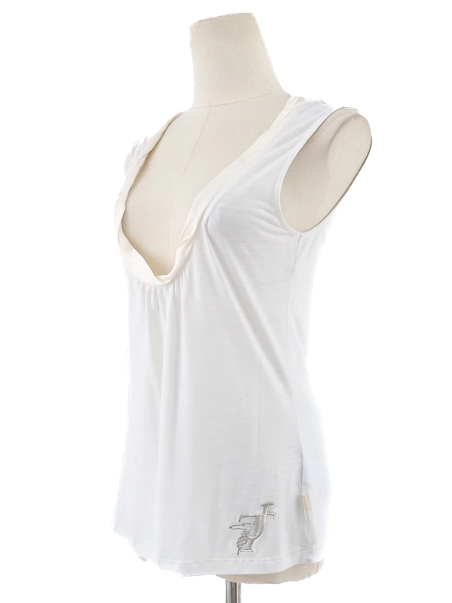 Trussardi White Lyocell Tank Top — 3