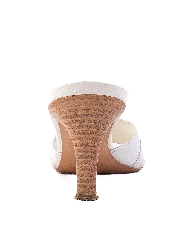 Tod's White Leather Mules — 3