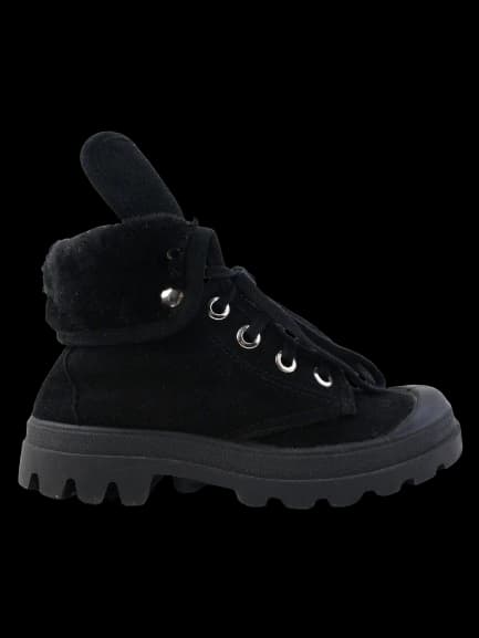 Judari Black Leather Ankle Boots