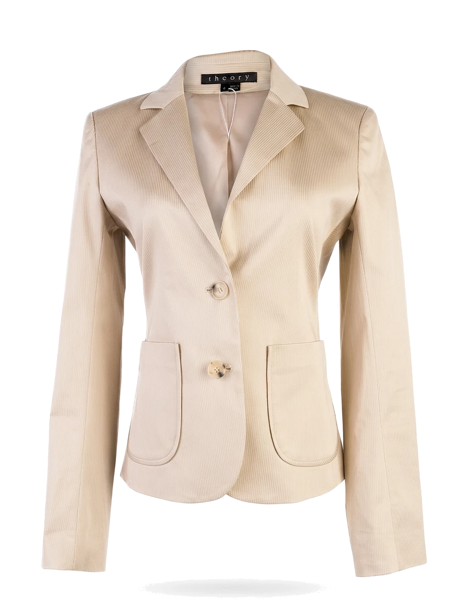 Theory White Cotton Blazer — 1
