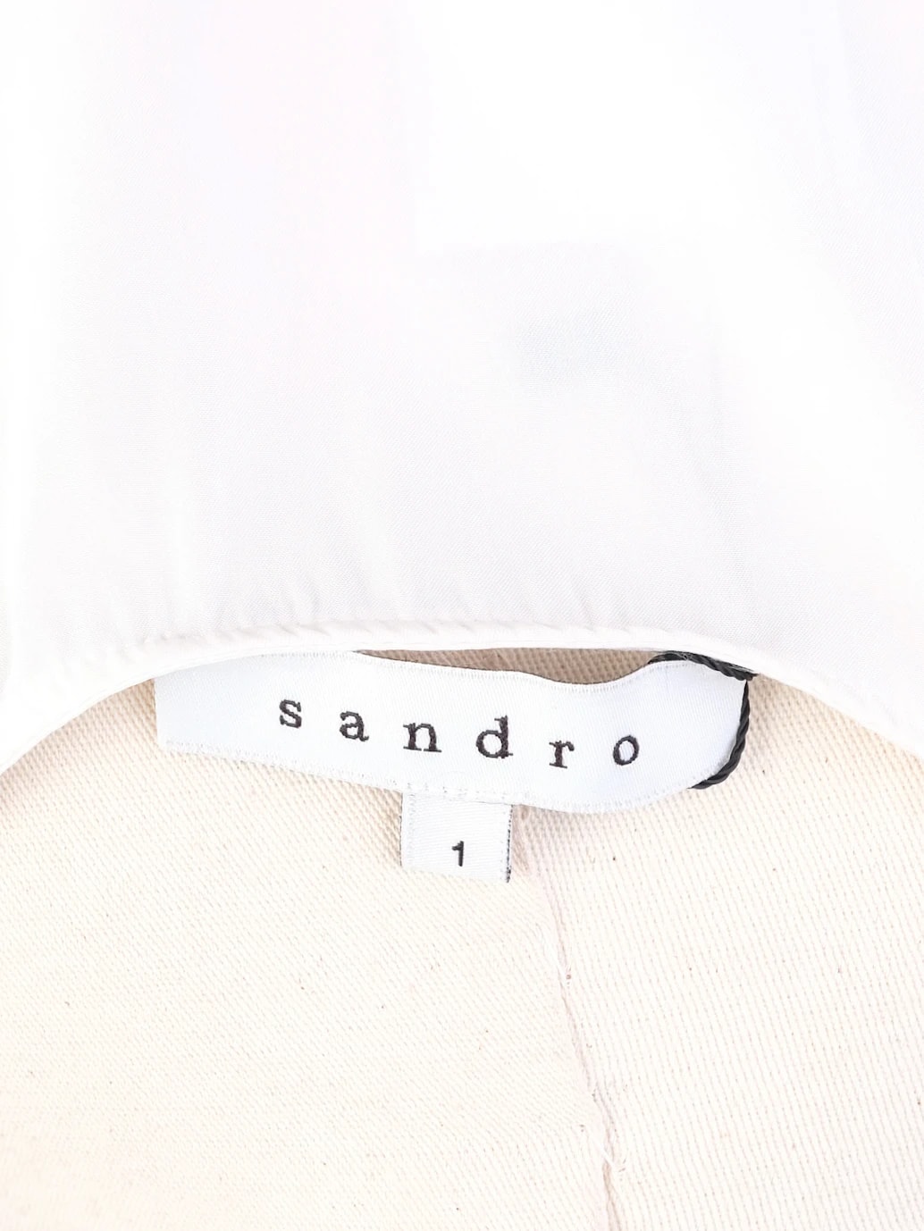 Sandro White Silk Top — 3