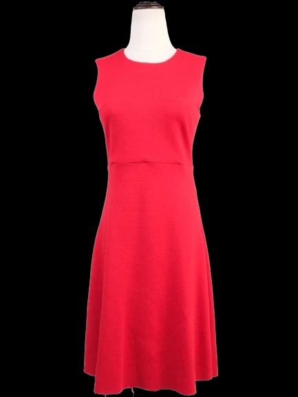 Joseph Red Wool Cocktail Dress — 1