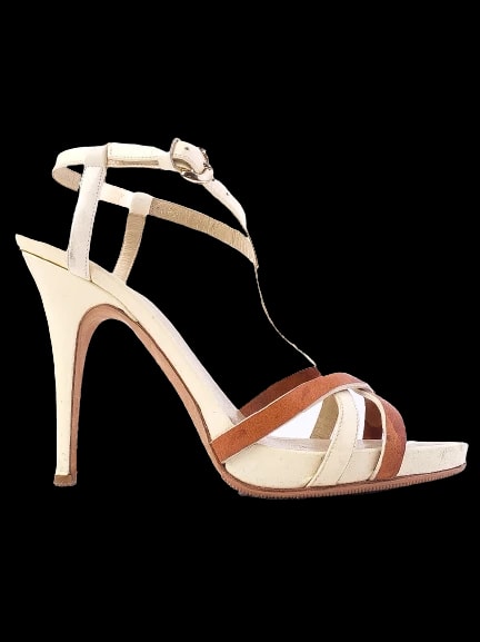 Armani Collezioni White Leather Sandals — 1