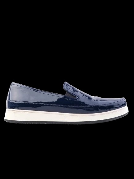 Prada Blue Lacquer Loafers — 1