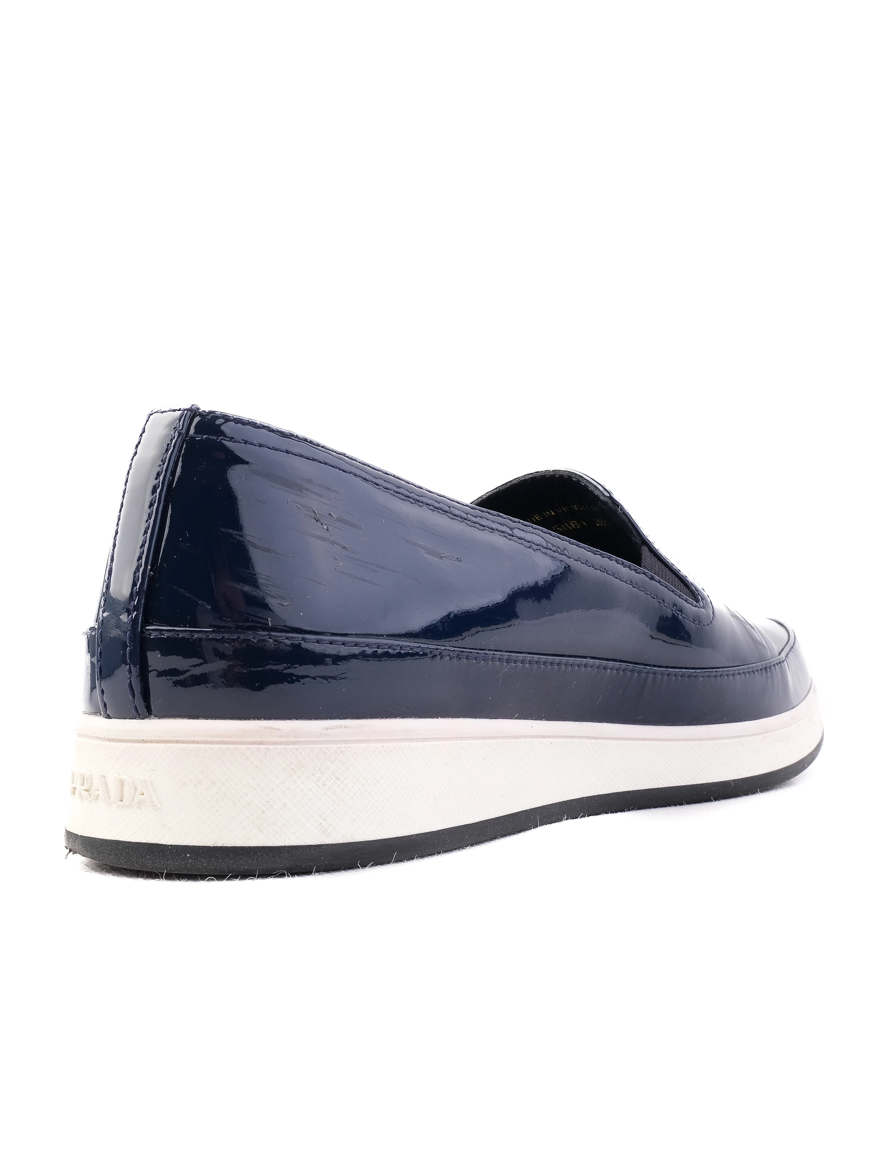 Prada Blue Lacquer Loafers — 3