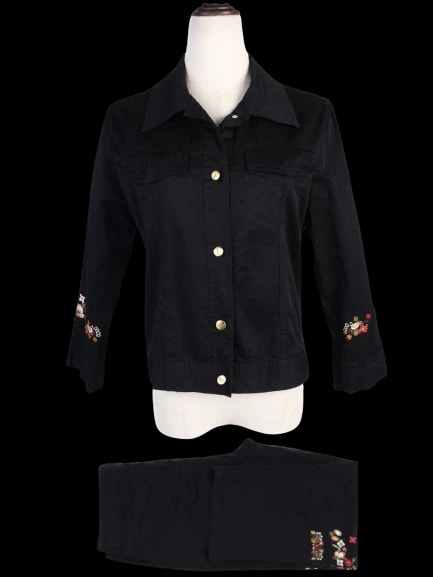 Dolce Gabbana Black Cotton Suit Set — 2