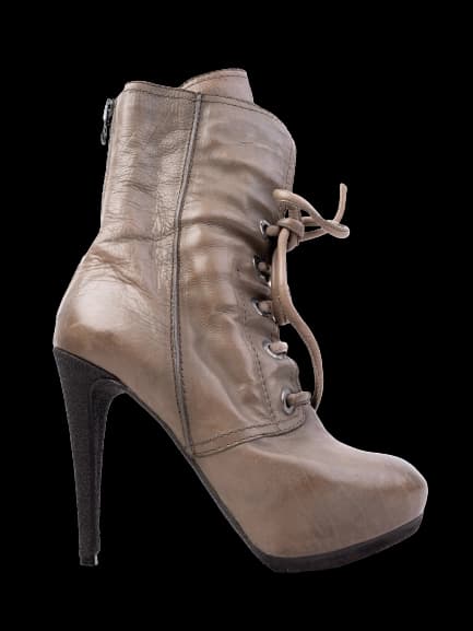 Baldan Green Leather Ankle Boots — photo 1