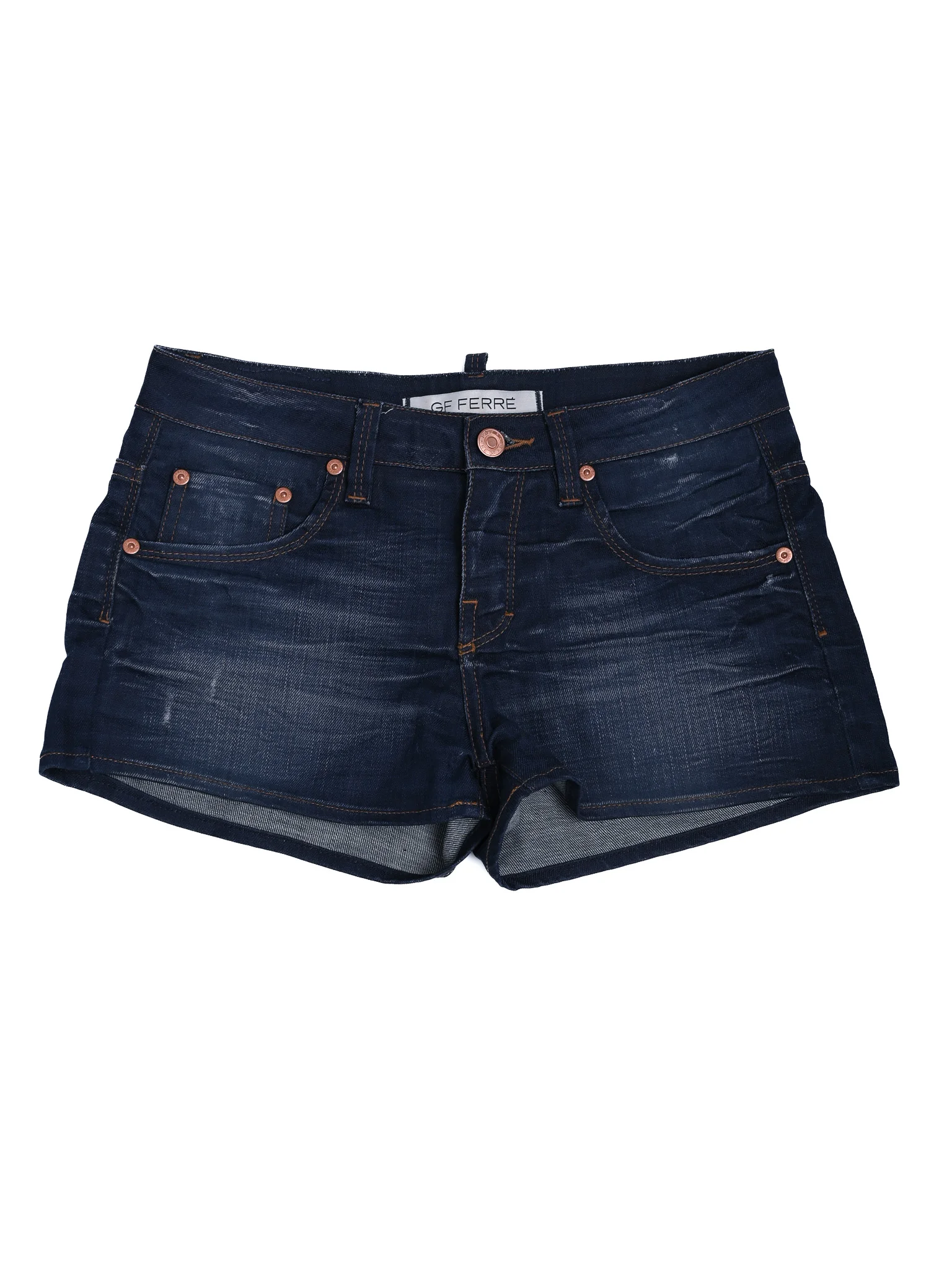 GF Ferre Blue Cotton Denim Shorts — 2