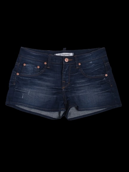 GF Ferre Blue Cotton Denim Shorts — 3
