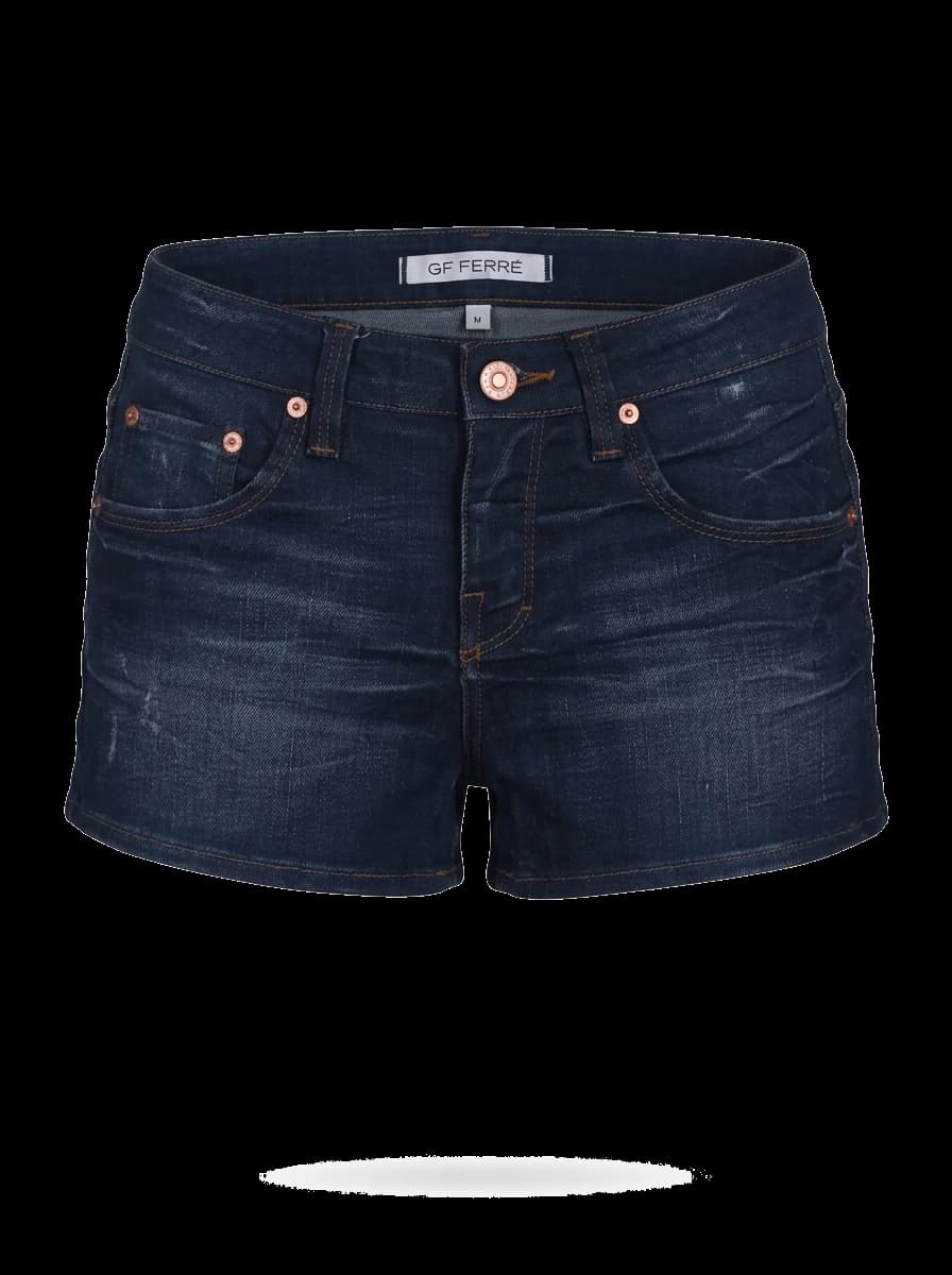 GF Ferre Blue Cotton Denim Shorts