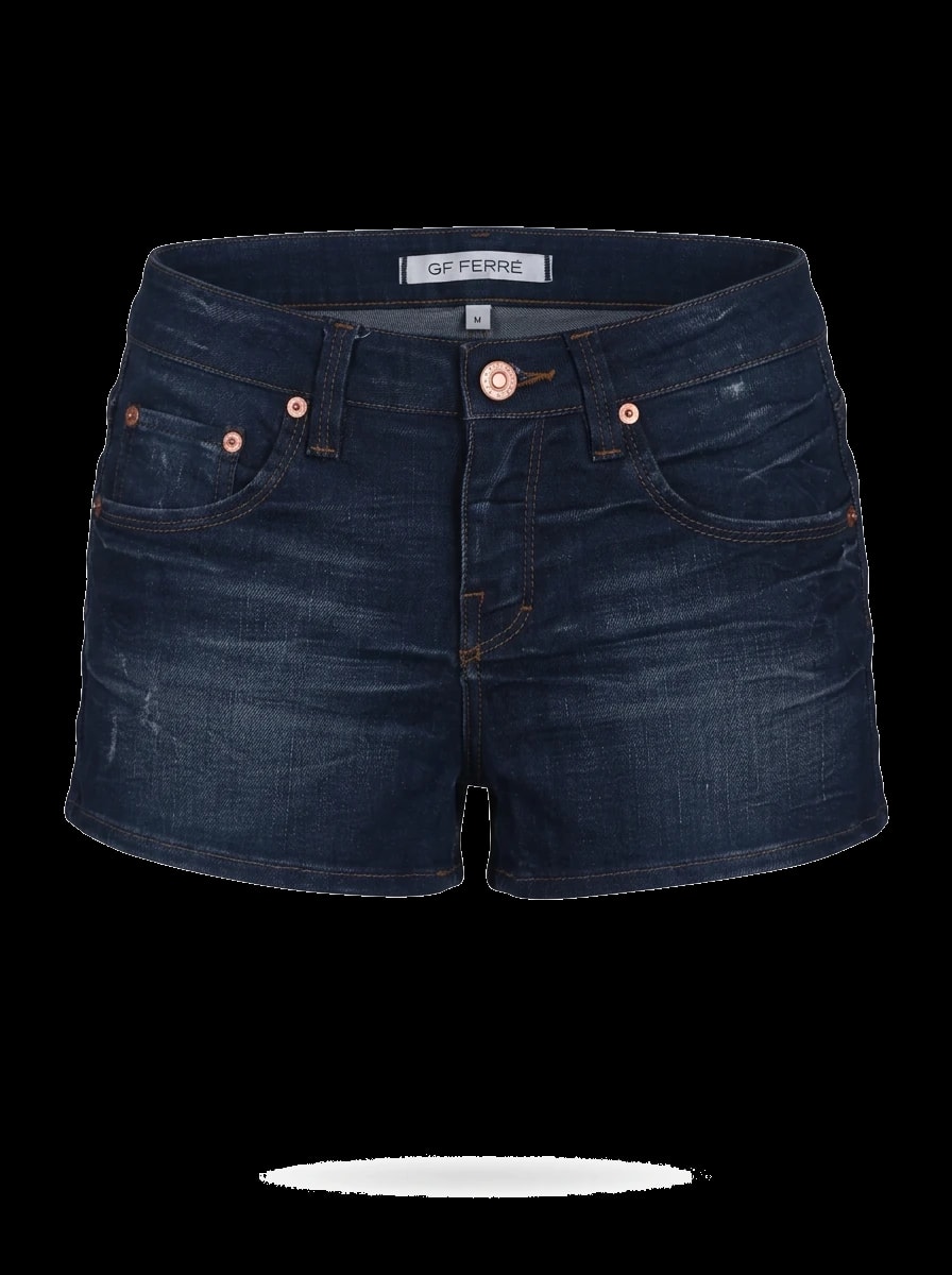 GF Ferre Blue Cotton Denim Shorts — 1