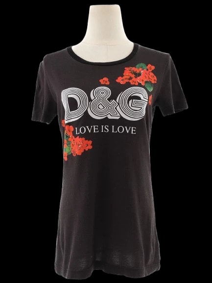 Dolce Gabbana Black Cotton T-Shirt — 1