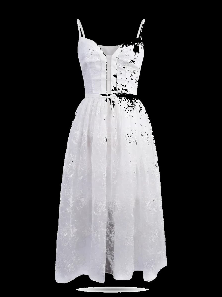 Isabel Garcia White Cotton Sleeveless Dress — photo 1