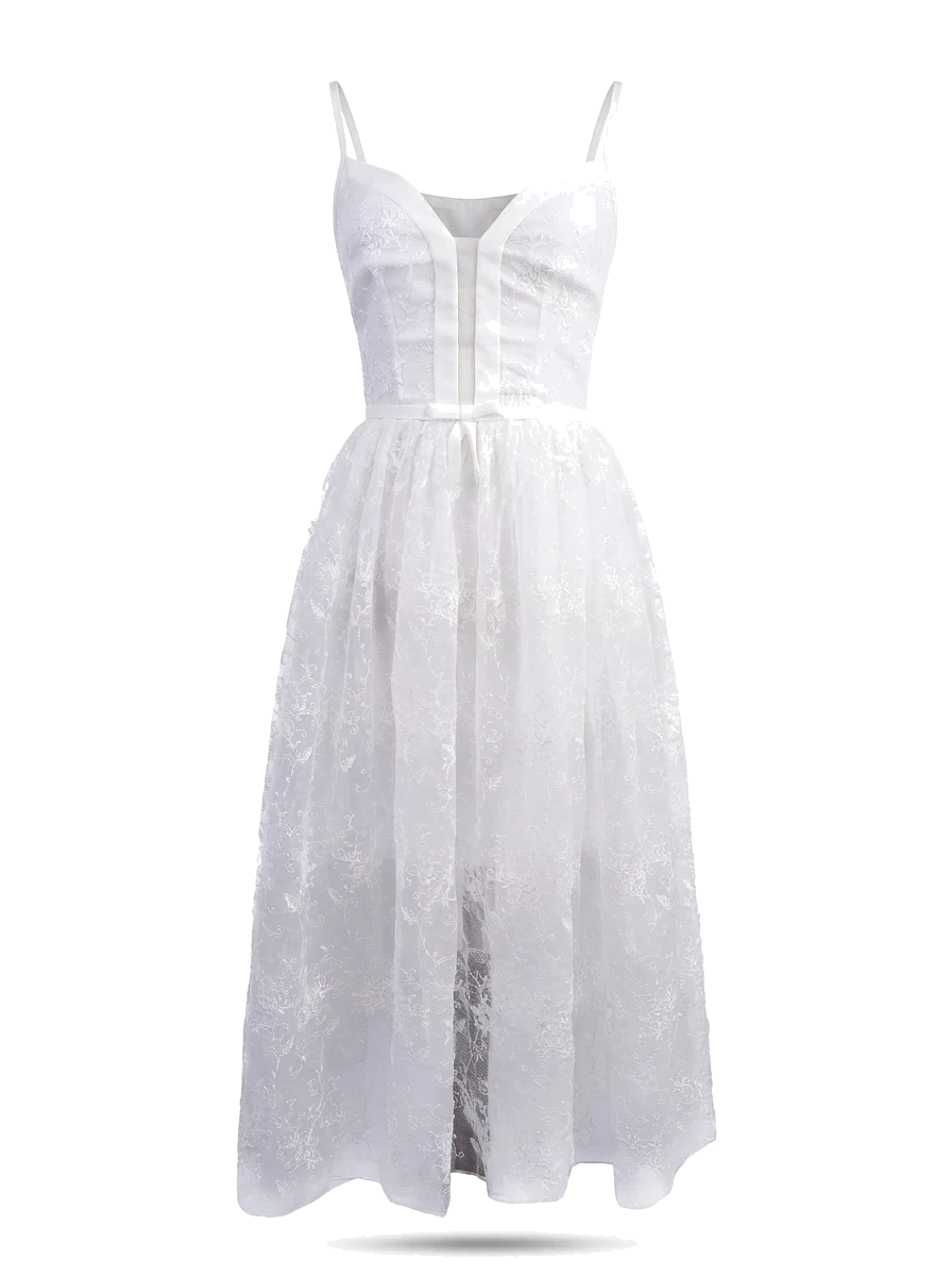 Isabel Garcia White Cotton Sleeveless Dress — 1