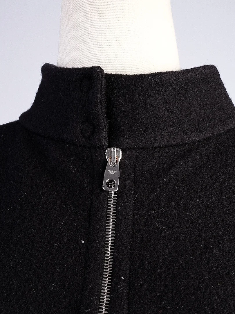 Emporio Armani Black Wool Midi Dress — 3