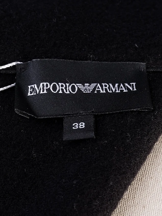 Emporio Armani Black Wool Midi Dress — 2