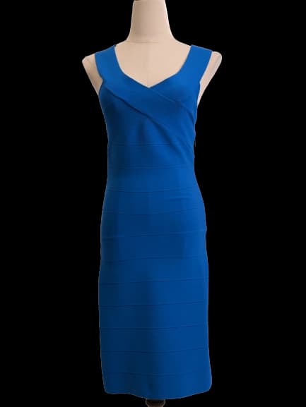 Reiss Blue Nylon Sleeveless Dress — photo 1