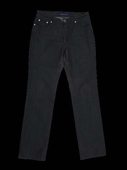 Trussardi Black Cotton Straight Jeans — 1