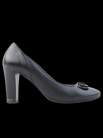 Renzoni Black Leather Pumps — 1