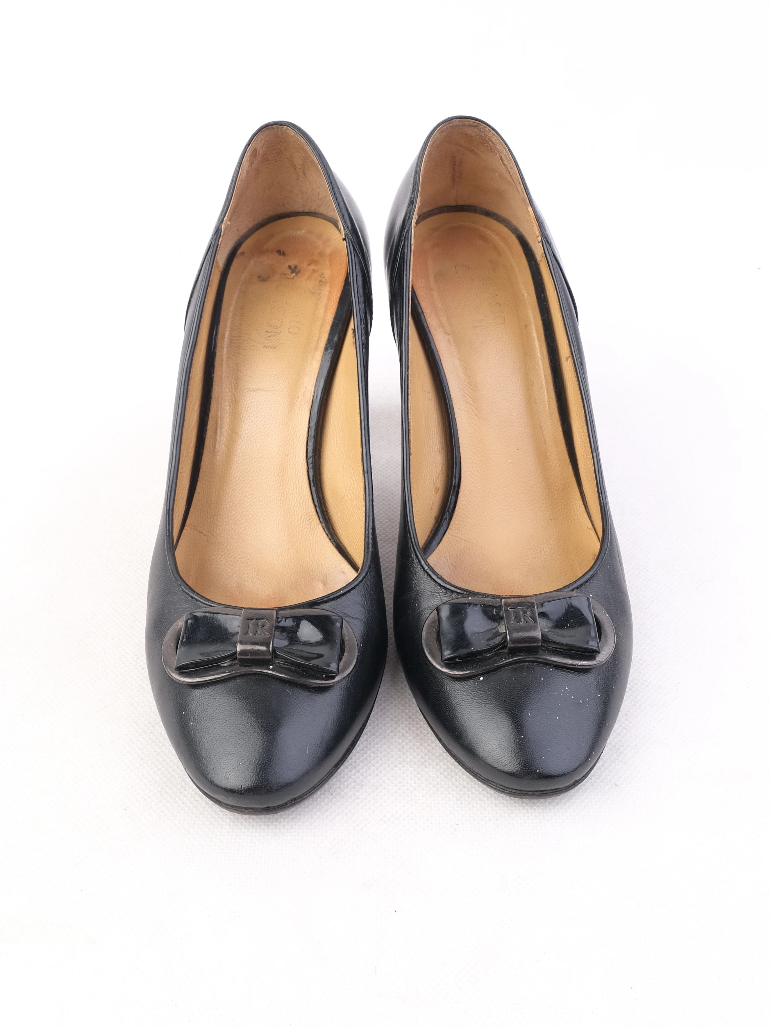 Renzoni Black Leather Pumps — 2