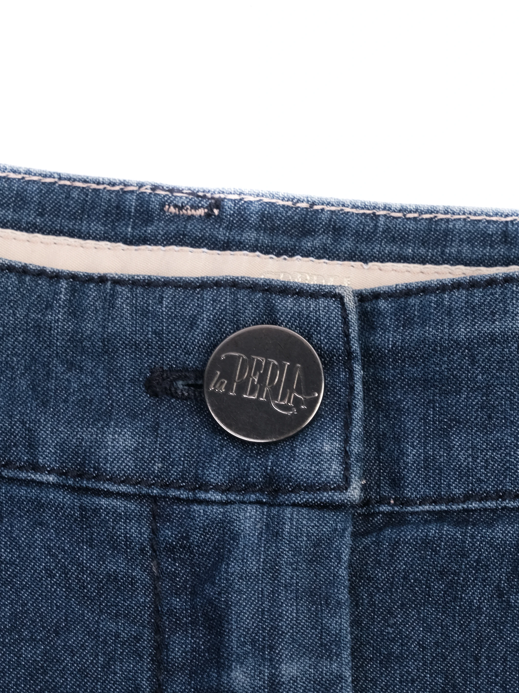 La Perla Blue Cotton Pencil Skirt — 3