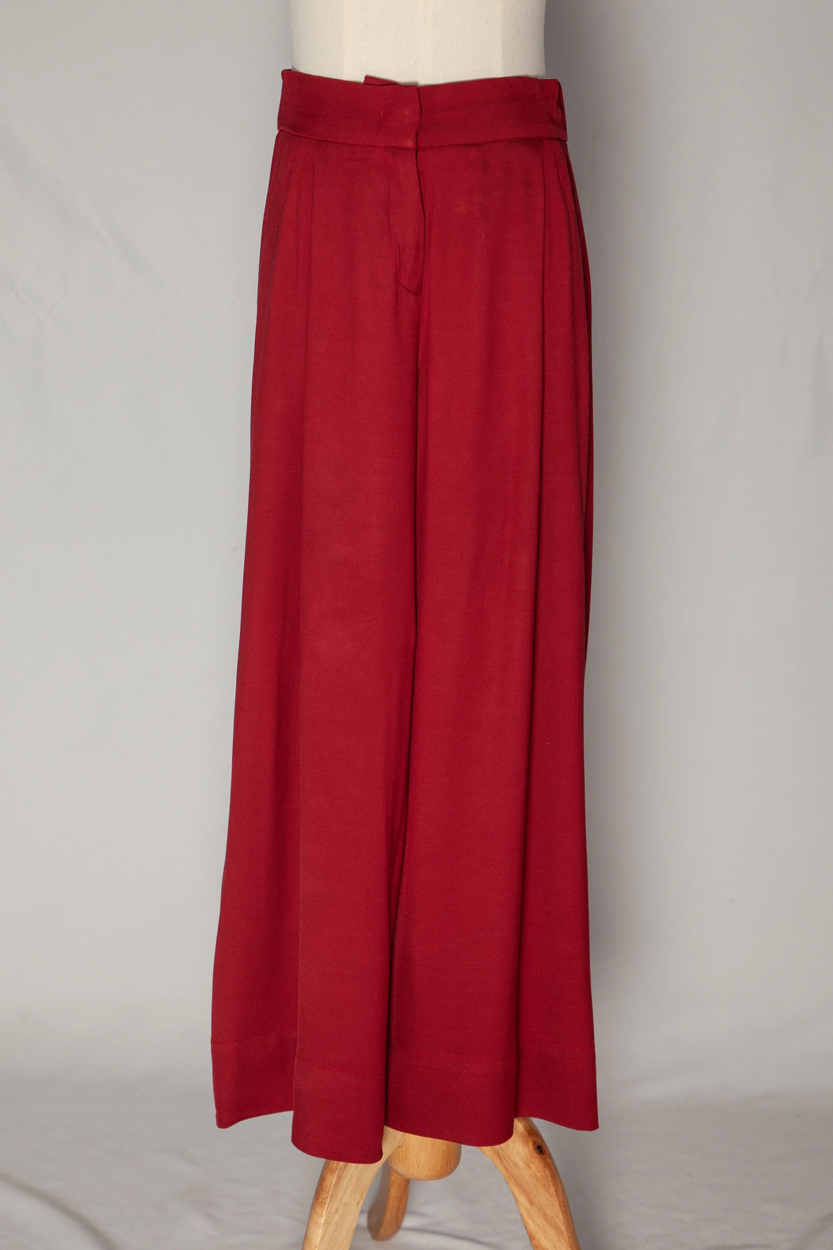 Intrend Red Polyester Culottes — 2