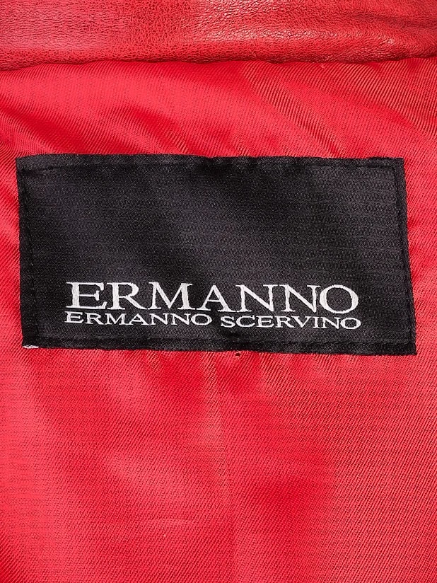 Ermanno Scervino Red Leather Jacket — 2