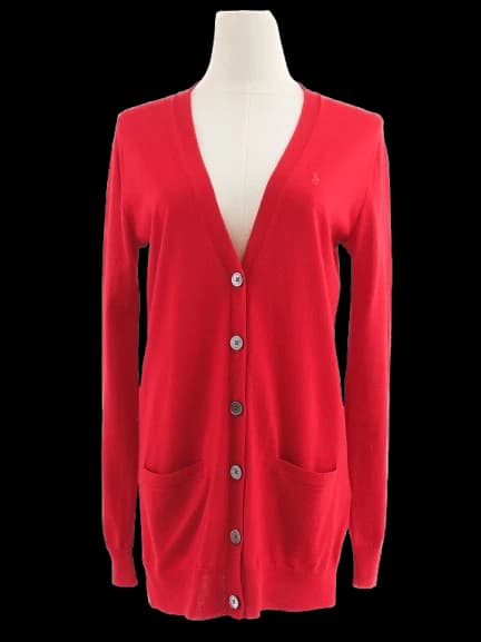 Ralph Lauren Red Wool Cardigan