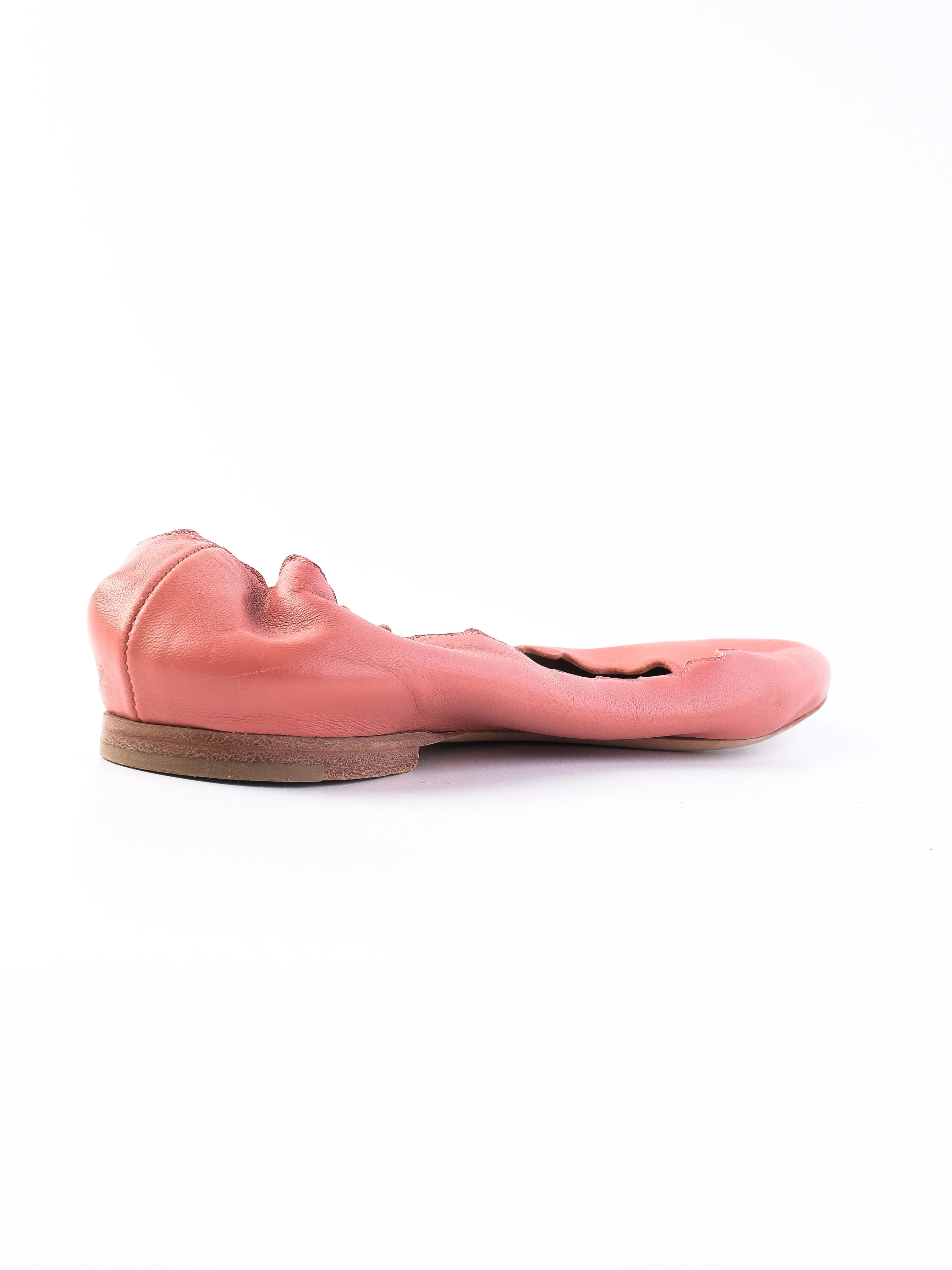 Chloe Pink Leather Ballet Flats — 3