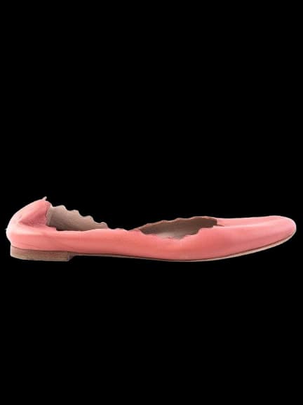 Chloe Pink Leather Ballet Flats