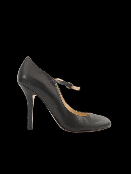 Nine West Black Leather Sandals — 1