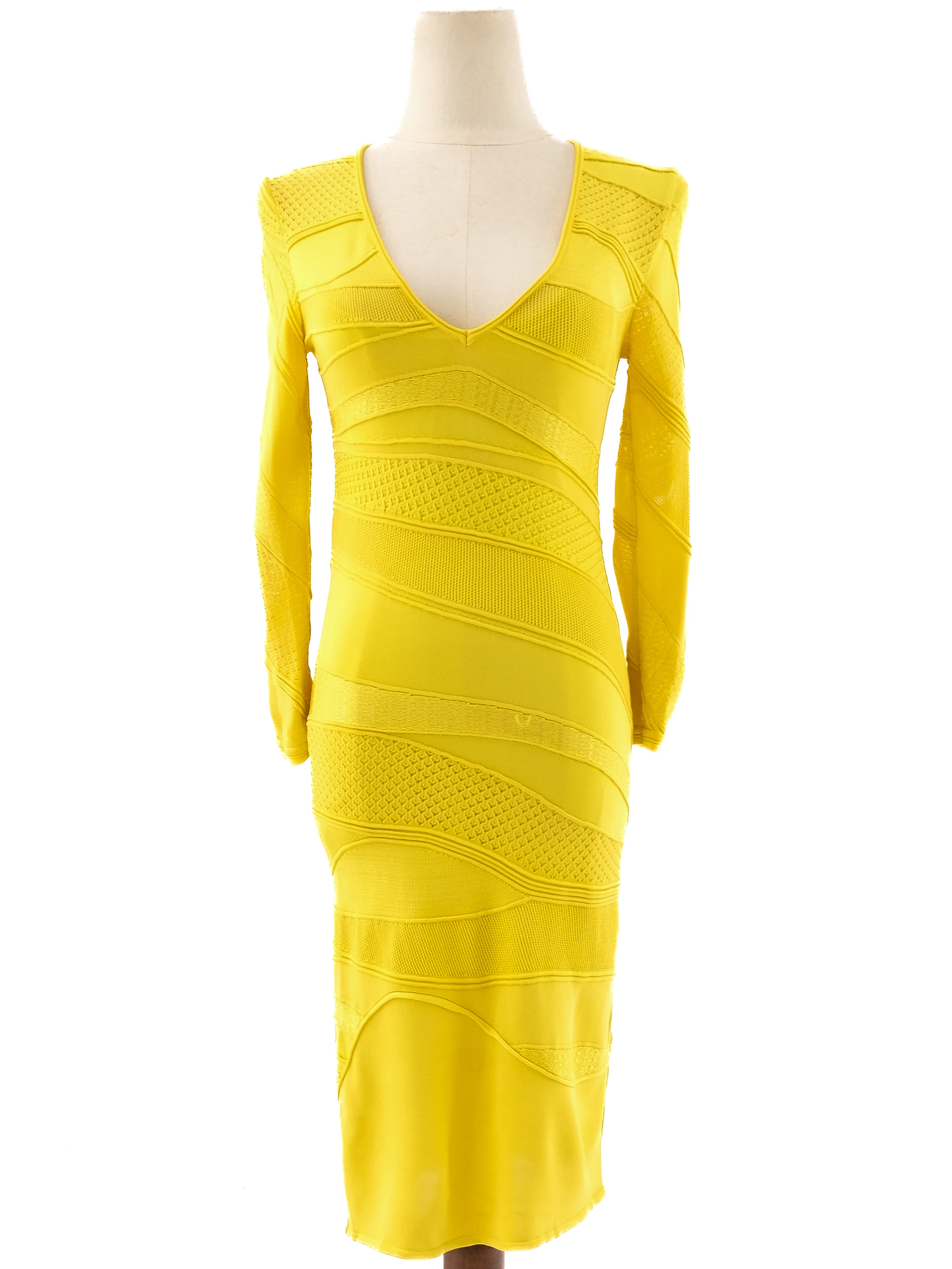 Roberto Cavalli Yellow Cotton Evening — 3