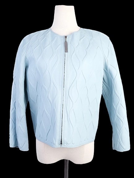 Maison Ullens Blue Leather Jacket — 1