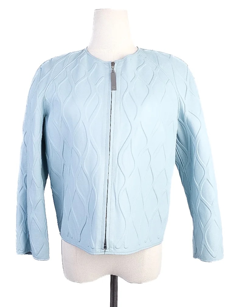 Maison Ullens Blue Leather Jacket — 2