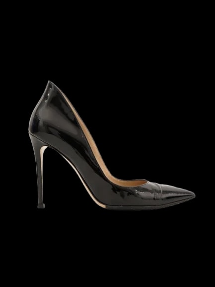 Gianvito Rossi Black Lacquer Pumps — 1