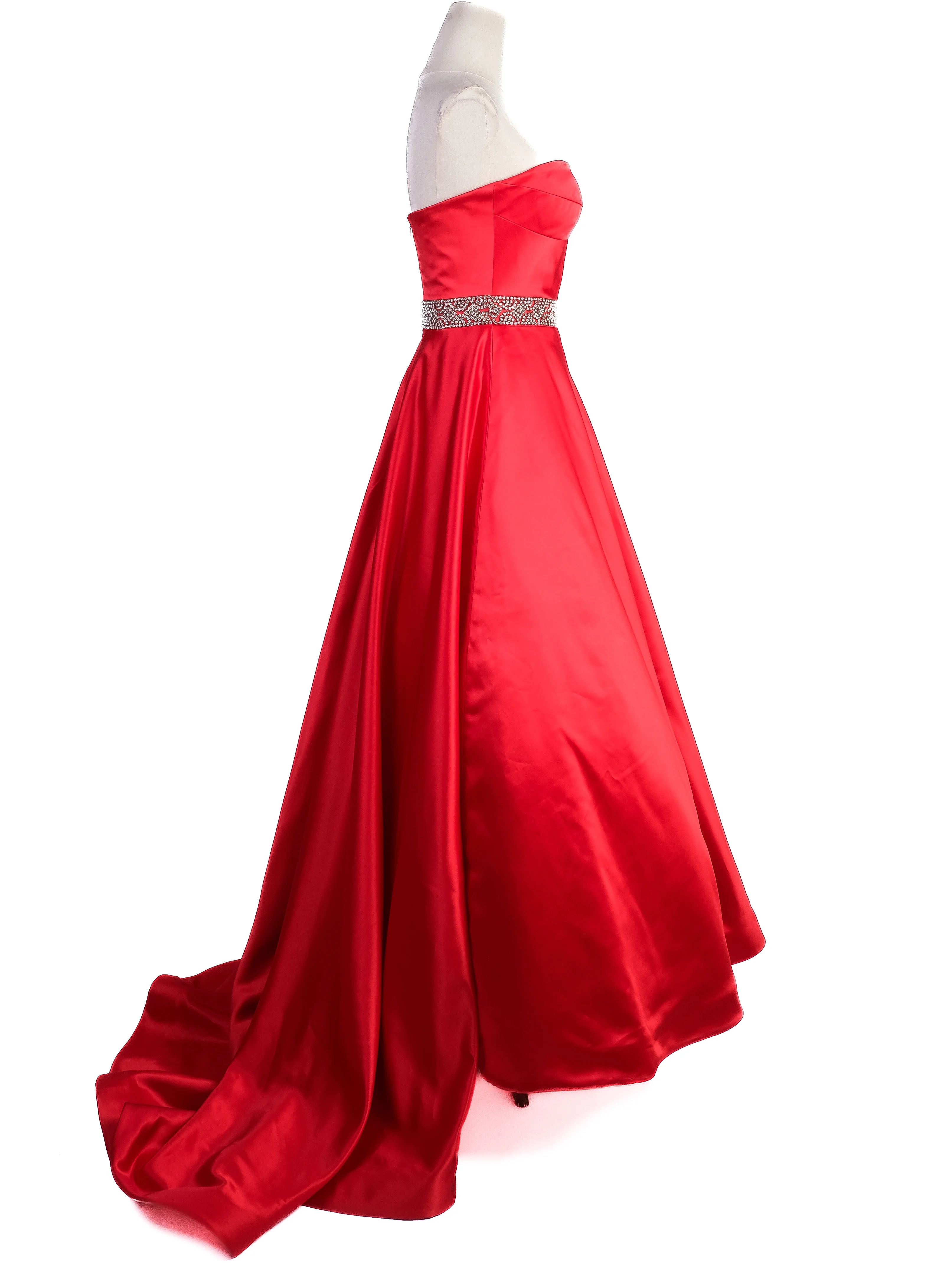 Sherri Hill Red Polyester Evening Gown — 3