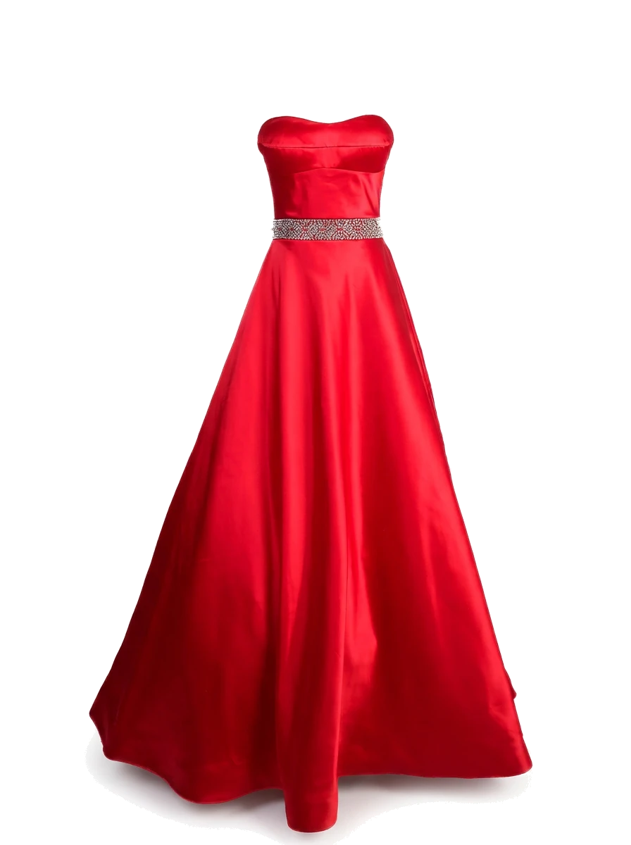 Sherri Hill Red Polyester Evening Gown — 1