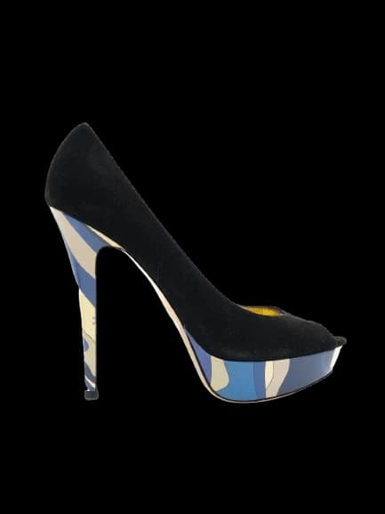 Emilio Pucci Black Genuine suede Pumps