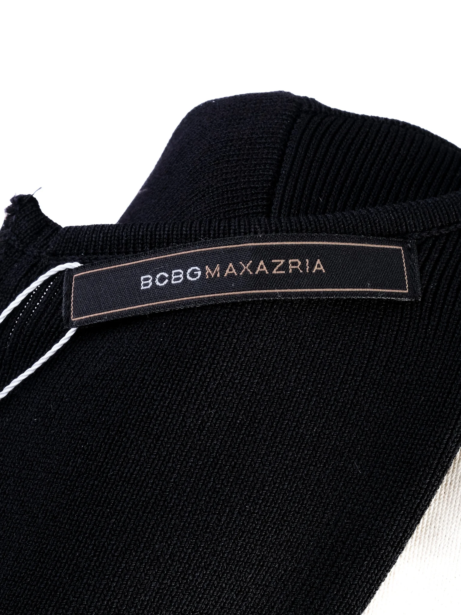 BCBGMaxazria Black Viscose Long Sleeve Dress — 2