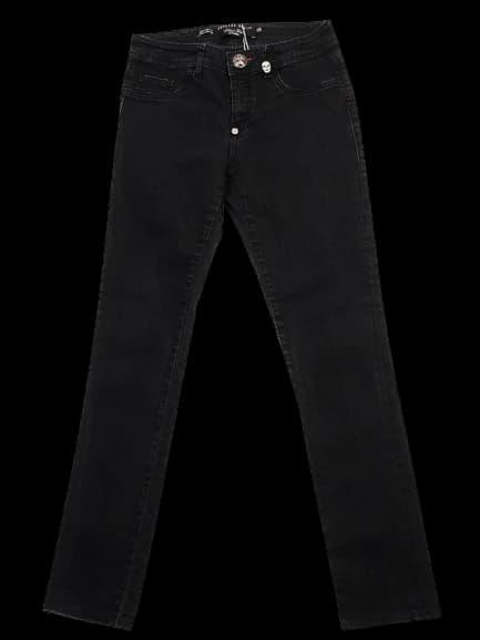 Phillipp Plein Black Cotton Straight Jeans